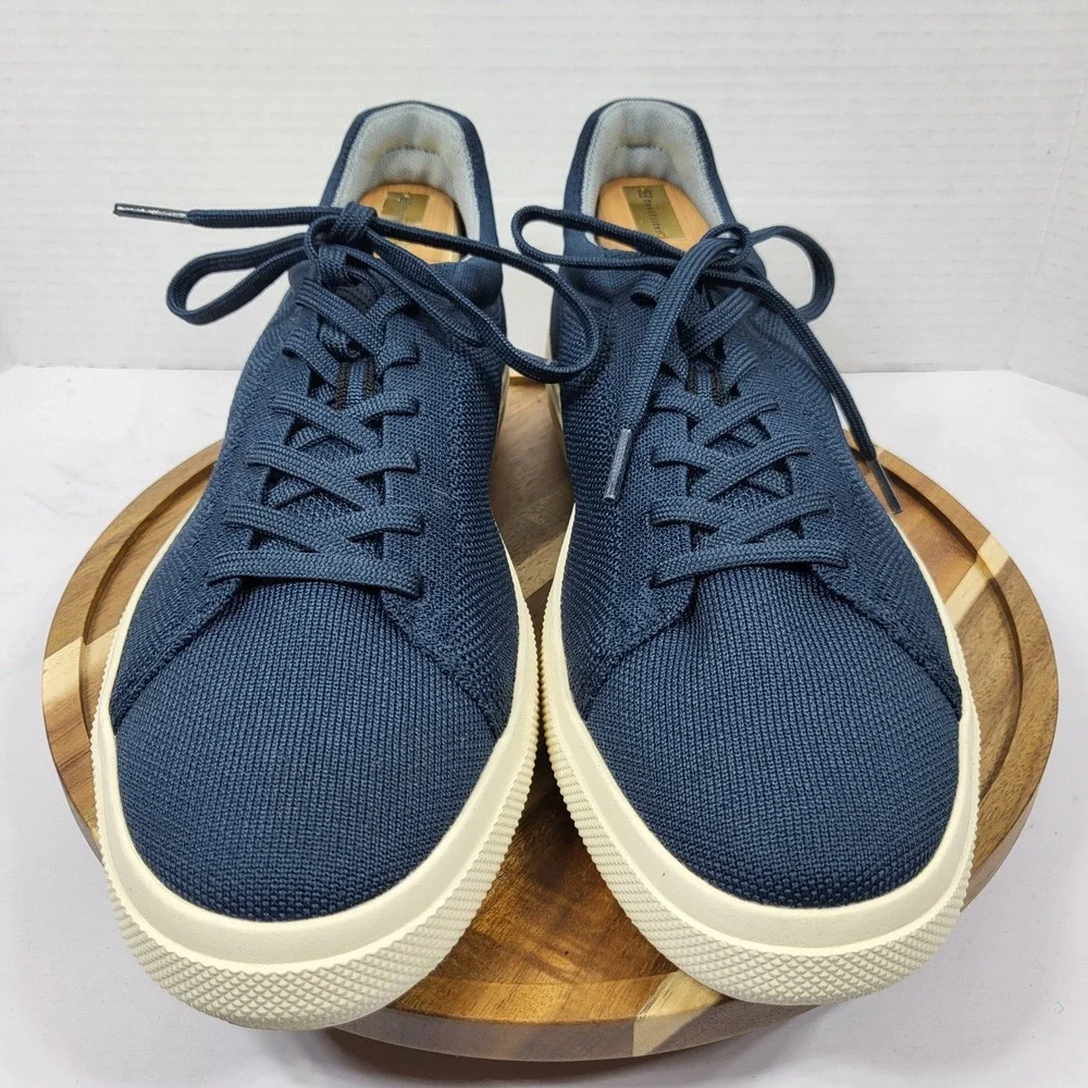 Rothy's Men's 11 Women's 12.5 RS01 Navy Blue Knit Lace Up Sneakers rPET NWOB‎